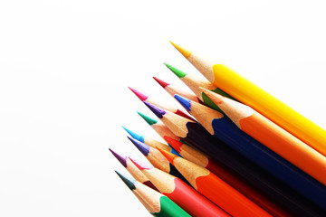 Colored pencil as wallpaper / A colored pencil is an art medium constructed of a narrow, pigmented core encased in a wooden cylindrical case.
