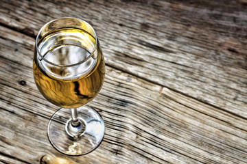 A glass of white wine