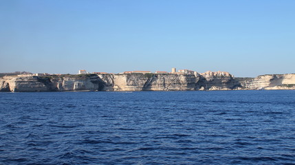 Fototapeta na wymiar View from the sea,Bonifacio,Corsica
