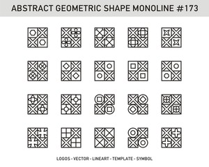 Abstract Geometric Shape Monoline, Stock Vector Design Pattern