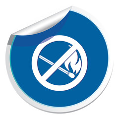 No Fire sign. Prohibition open flame symbol