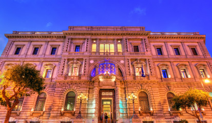 Fototapeta premium The Bank of Italy building in the old town of Palermo, Sicily