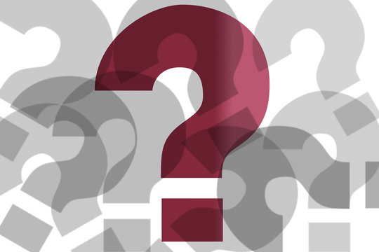 Signo de interrogaci&oacute;n rojo.