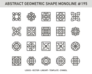 Abstract Geometric set. Monolone shapes. Stock vector Design.