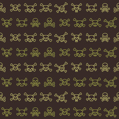 Seamless pattern with skulls for your design