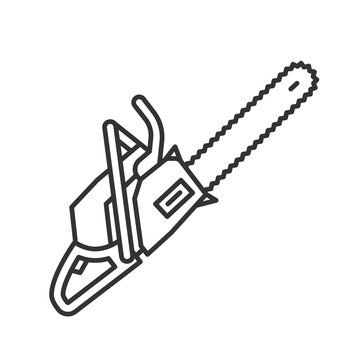 black chainsaw outline clip art preview