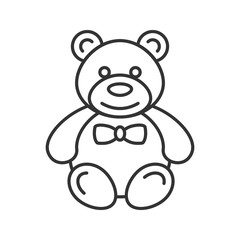 Teddy bear linear icon