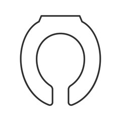 Toilet seat linear icon