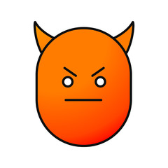 Devil smile color icon