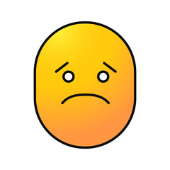 Sad smile color icon