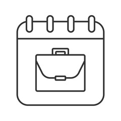 Work schedule linear icon