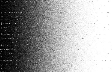 Vector halftone gradient pattern made of dots with randomized circles. Vector.