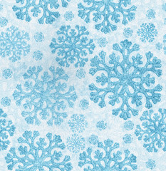 seamless light blue snowflakes background