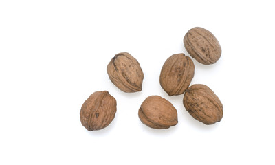 Walnüsse / freigestellt auf weiss