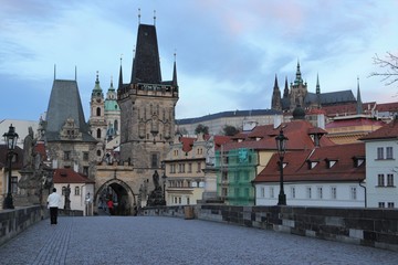 Fototapeta na wymiar Charles Bridge Prague Castle