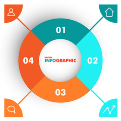 Vector infographic circle