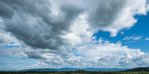 Clouds formation before storm and heavy rain.