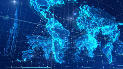 Fototapeta premium Multilayered News World Map