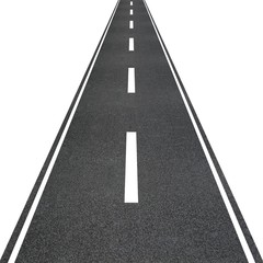 Asphalt highway road straight line isolated illustration