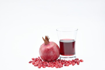 Pomegranate on a white background.Natural.For Isolation.