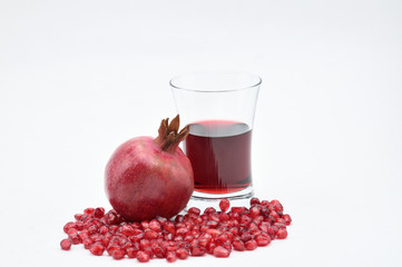 Pomegranate on a white background.Natural.For Isolation.