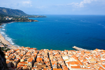 Beautiful medieval fortress of cefalu sicily