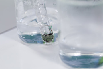 Analyze samples Cadmium ions in Laboratory.