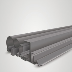 Rolled metal products. Isolated on white background