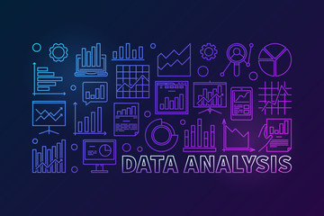 Fototapeta na wymiar Data analysis colorful vector illustration