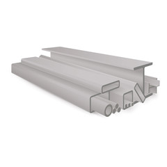 Rolled metal products. Isolated on white background