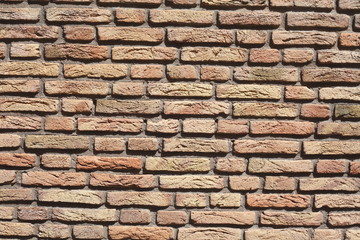 braune Ziegelsteinmauer, Ziegelsteinee