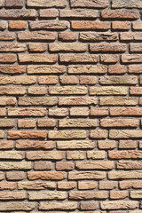 braune Ziegelsteinmauer, Ziegelsteinee