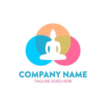 buddha logo template. illustration. vector. editable