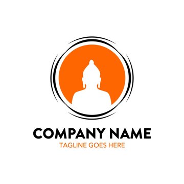 buddha logo template. illustration. vector. editable