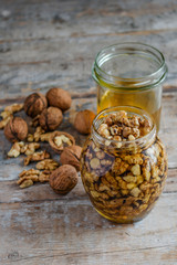 walnuts and honey - tasty and useful goodies