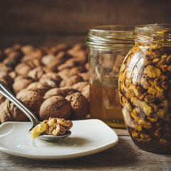 walnuts and honey - tasty and useful goodies