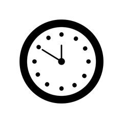 round clock time minute day timer vector illustration