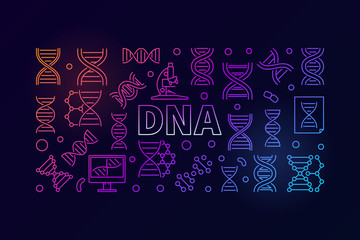 DNA vector science colorful horizontal banner