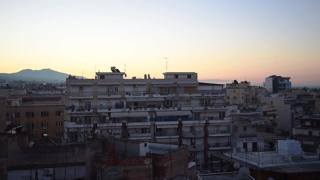 Typical architecture of Thessaloniki, Greece, Apartment houses in Thessaloniki