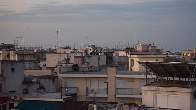 Typical architecture of Thessaloniki, Greece, Apartment houses in Thessaloniki