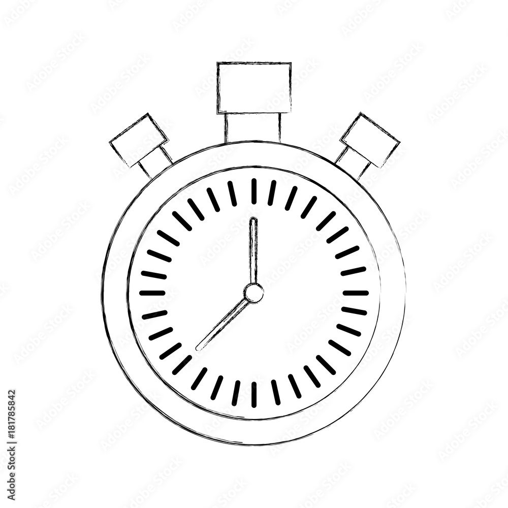 Poster chronometer countdown speed timer object icon vector illustration