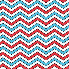 Seamless Chevron Pattern in Blue, Red, and White color. Nice background for Scrapbook or Photo Collage. Modern Christmas Backgrounds.