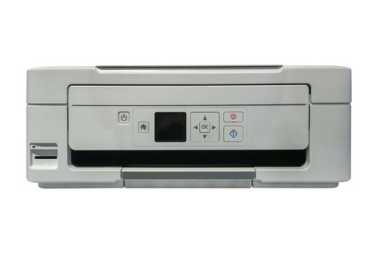 inkjet printer isolated on white background