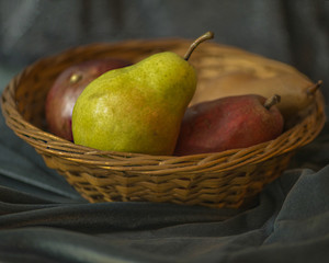 Pears in a basket