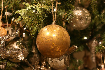 Christmas decor and ornaments in New York City