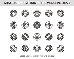 Abstract Geometric set. Monolone shapes. Stock vector Design.
