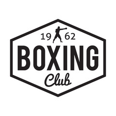 Boxing club badge - obrazy, fototapety, plakaty