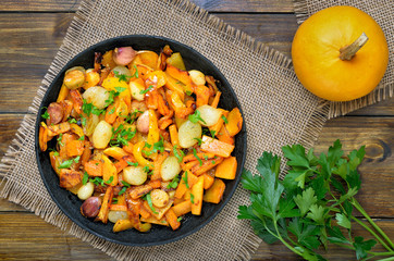  Appetizer pumpkin stew with vegetables
