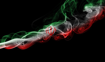 Iran national smoke flag