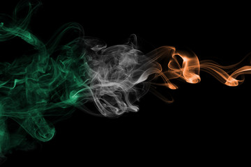 Ireland flag smoke